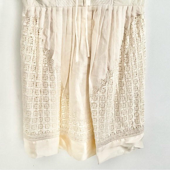 Ulla Johnson Sabrina Lace-Up Sweetheart Mini Dress Ivory 6 NWT - Picture 11 of 16